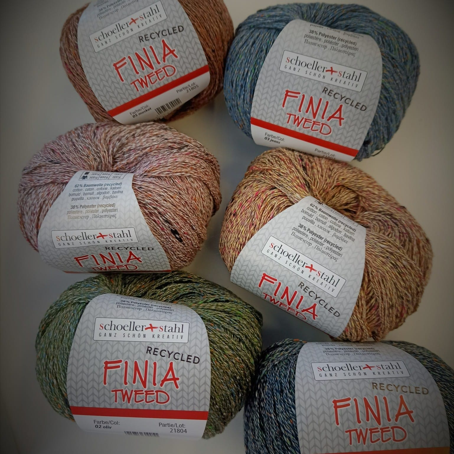 Finia Tweed garn – naturliga färger från Garnpunkten